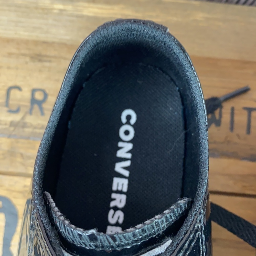Black Patent Leather Converse Shoes (Size 2) - Picture 13 of 16